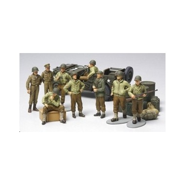 Figurines maquettes Infanterie U.S. au repos, Diorama 2ème GM