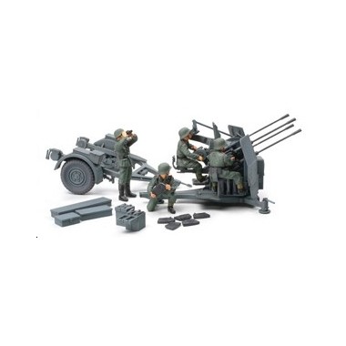 Maquette Flakvierling 38 20mm + 4 figurines, 2ème GM