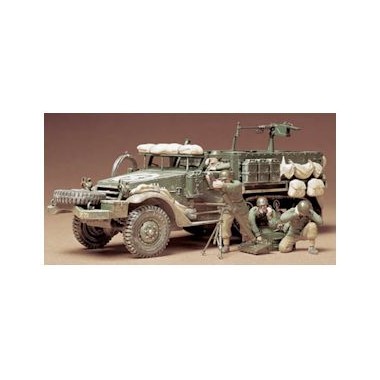 Maquette Half Track avec mortier de 81 mm et mitrailleuse M2 - 2ème GM