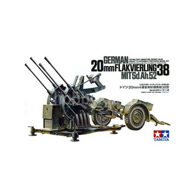 Maquette 20 mm Flakvierling 38 Mit Sd.Ah. 52