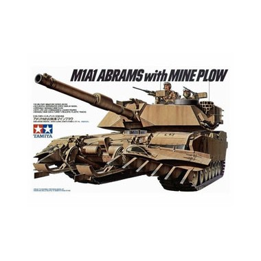 Maquette U.S. M1A1 Abrams with Mine Plow