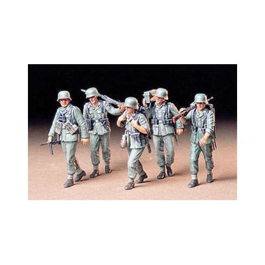 Figurines maquette Mitrailleurs allemands en manoeuvre, 2eme GM