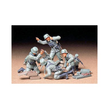 Figurines maquette Mortier allemand et servants, 2eme GM