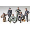 Figurines maquette Tankistes allemands au repos, 2eme GM