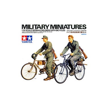 Figurines Maquette Soldats allemands en Vélo, 2eme GM
