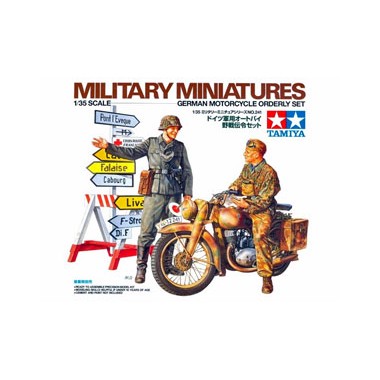 Figurines Maquette Ordonnance allemande en Moto, 2eme GM