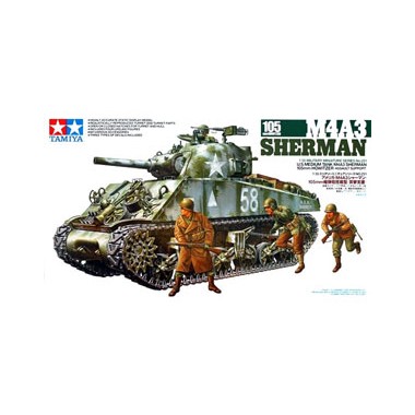 Maquette M4A3 Sherman 105mm Howitzer, 2ème GM