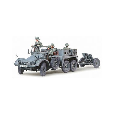 Maquette Krupp "Protze" 1 T + PAK 37 + 4 figurines, 2ème GM