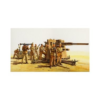 Maquette Canon allemand 88mm Flak 36, 2ème GM Afrique 1940