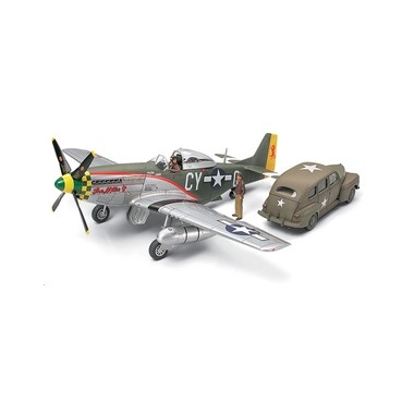 Maquette P-51D Mustang & U.S. Army Staff Car, 2ème GM