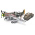 Maquette P-51D Mustang & U.S. Army Staff Car, 2ème GM