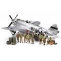 Maquette diorama P-47D Thunderbold et Infanterie au repos, 2ème GM