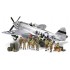 Maquette diorama P-47D Thunderbold et Infanterie au repos, 2ème GM