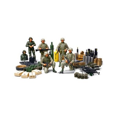 Figurines Troupes d'élite Infanterie U.S., Diorama Irak 1991
