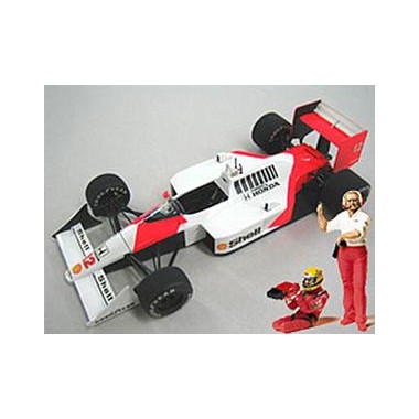 Maquette McLaren MP4/4 Formule 1 1988, avec pilote et ingénieur