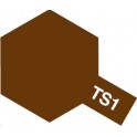 Tamiya TS1 Rouge brun mat, bombe de peinture 100 ml