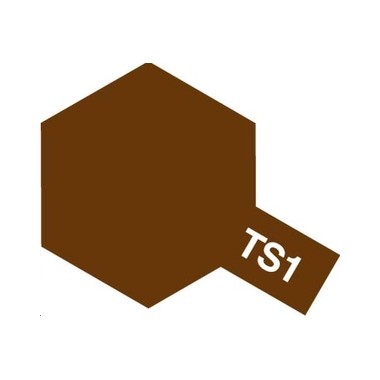Tamiya TS1 Rouge brun mat, bombe de peinture 100 ml