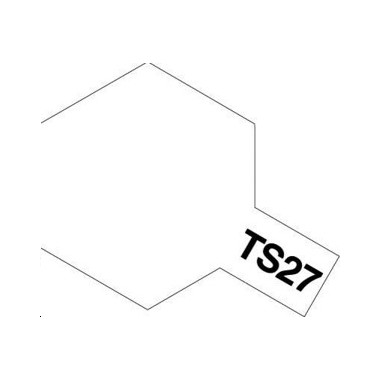 Tamiya TS27 Blanc mat, bombe de peinture 100 ml