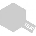 Tamiya TS30 Gris feuille d'argent, bombe de peinture 100 ml