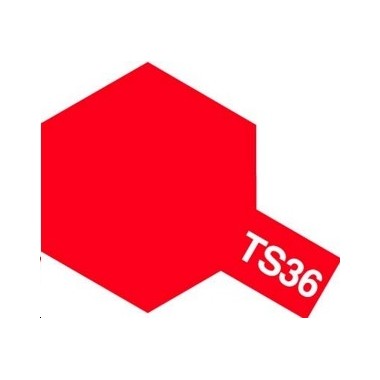 Tamiya TS36 Rouge fluorescent, bombe de peinture 100 ml