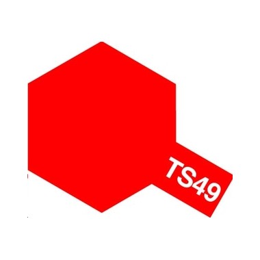 Tamiya TS49 Rouge brillant, bombe de peinture 100 ml