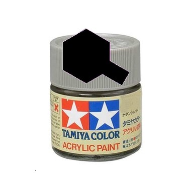Tamiya X18 Noir satiné, peinture acrylique Pot 10 ml