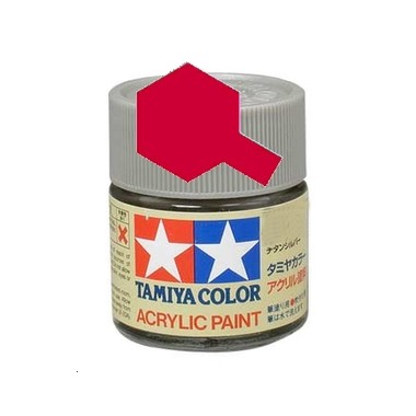 Tamiya X27 Rouge transparent, peinture acrylique Pot 10 ml