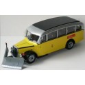 Miniature Saurer 3CT1D Bus Chasse-neige suisse