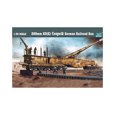 Maquette Canon sur rails allemand 280mm K5(E) Leopold, 2ème GM