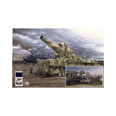 Maquette ensemble Morser Karl + panzer 4F, 2ème GM