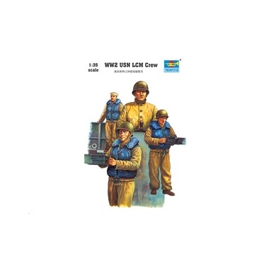 Figurines maquettes Equipage de barge LCM U.S., 2ème GM