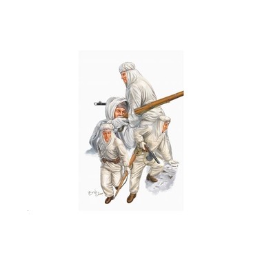 Figurines Soldats soviétiques en camouflage d'hiver, 2ème GM