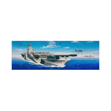 Maquette USS Ticonderoga CV-14, porte-avions américain