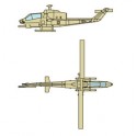 AH-1W Super Cobra Aircraft Sets for Aircraft Carrier