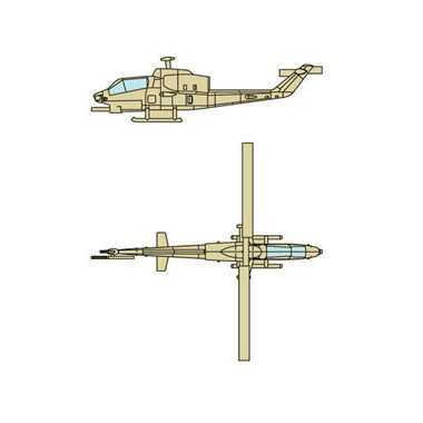 AH-1W Super Cobra Aircraft Sets for Aircraft Carrier