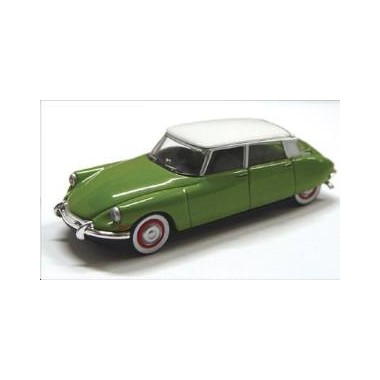 Miniature Citroen DS 19 Vert / Toit Blanc Miniature Citroen DS 19 Vert / Toit Blanc