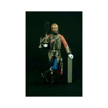 Figurine maquette Capitaine 4ème Hussards, 1er Empire