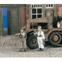 Figurines maquettes Mécaniciens tanks allemands, 2ème GM