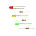 LED rouges 12V Diam.3 mm avec résistance