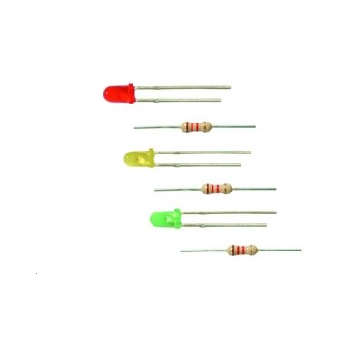 LED rouges 12V Diam.3 mm avec résistance