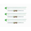 LED vertes 12V Diam.1.8 mm avec résistance 