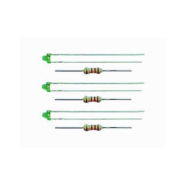 LED vertes 12V Diam.1.8 mm avec résistance 