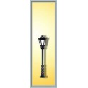 Lampadaire de parc noir, ampoule LED