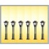 Lampadaire de parc noir, kit de 6