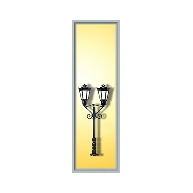 Lampadaire de parc double noir