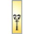 Lampadaire de parc double noir, ampoules LEDs