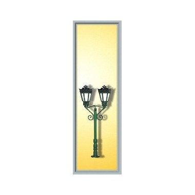 Lampadaire de parc double vert