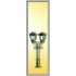 Lampadaire de parc double vert