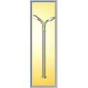 Lampadaire fouet double lumiere blanche, ampoules LED
