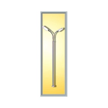 Lampadaire fouet double lumiere blanche, ampoules LED